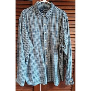 Polo Sport Ralph Lauren Shirt Mens Size XXL 100% Cotton Green/Blue Plaid